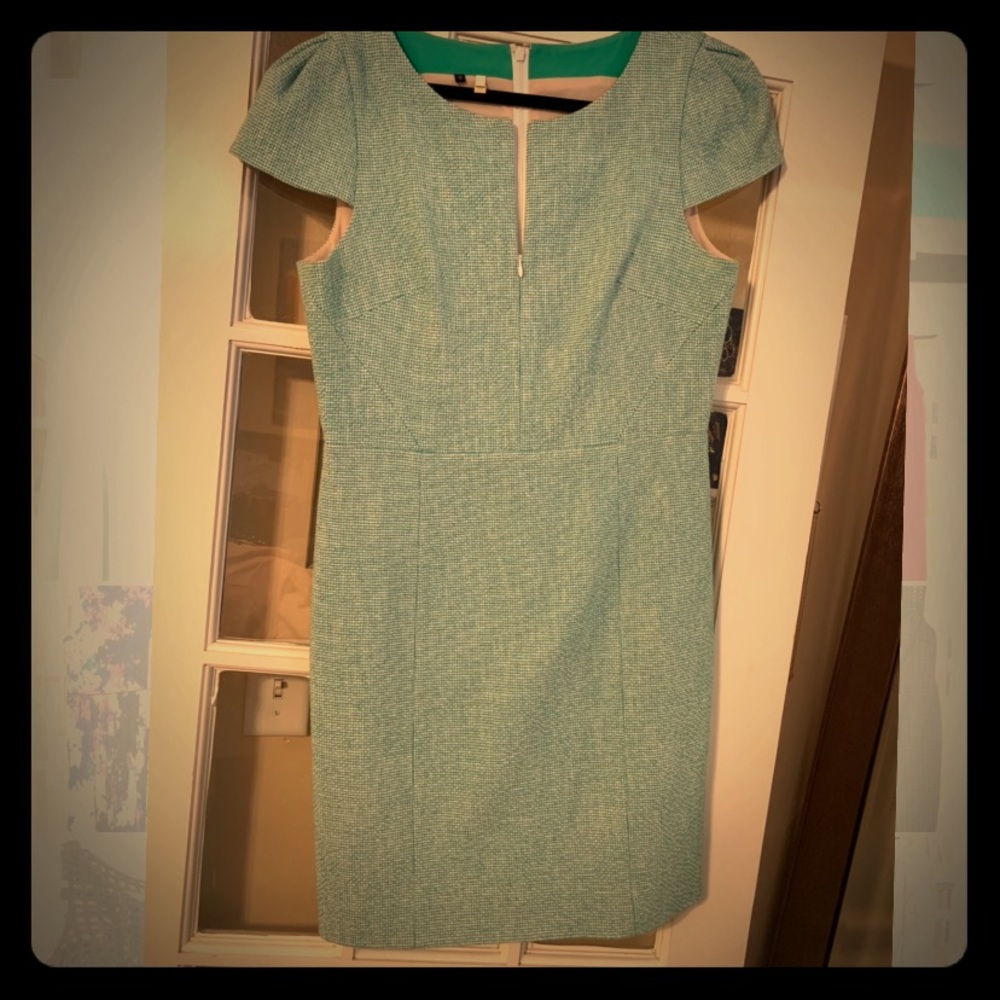 Beautiful mint green structures shift dress